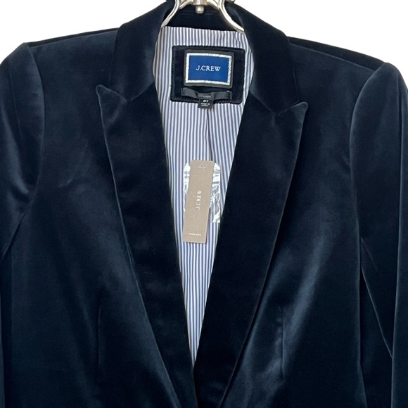 J Crew Parke Black Velvet Blazer Size 8T - Picture 5 of 16